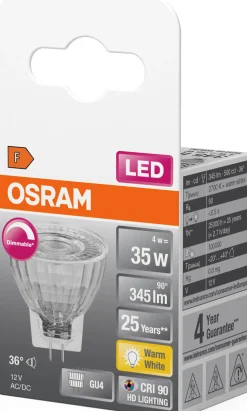 LED MR11 35 dim 4,5W 2700K GU4