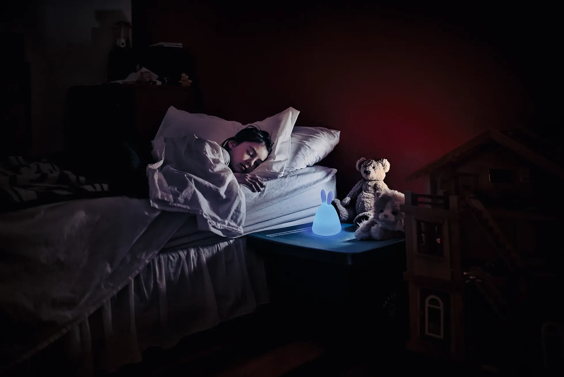 Led Nattlampe Kanin Oppladbar