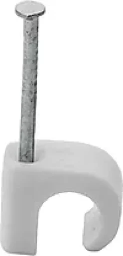 Ledningsklammer 10-14mm rund hvit 10stk