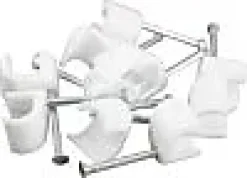 Ledningsklammer TC 6-9mm hvit oval 10stk