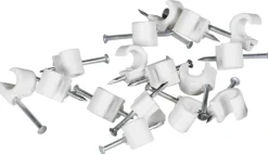 Ledningsklammer TC 5-7mm rund hvit 20stk