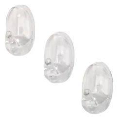 Limkrok for oppheng av håndklær transparent liten 3stk