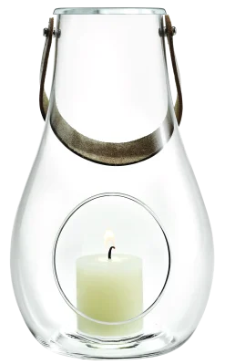 Lykt med hank Design With Light klar 25cm