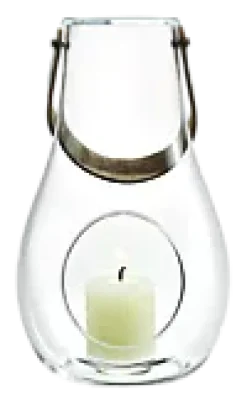 Lykt med hank Design With Light klar 25cm