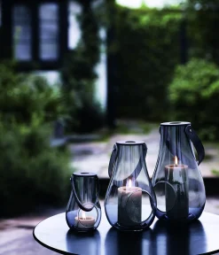 Lykt med hank Design With Light smoke 25cm