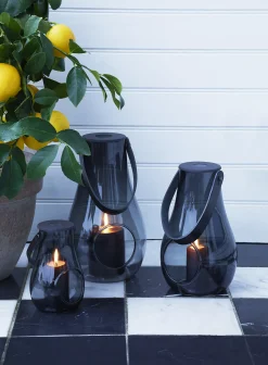 Lykt med hank Design With Light smoke 25cm