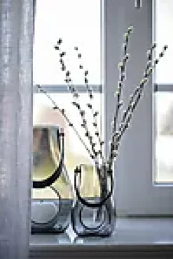 Lykt med hank Design With Light smoke 25cm