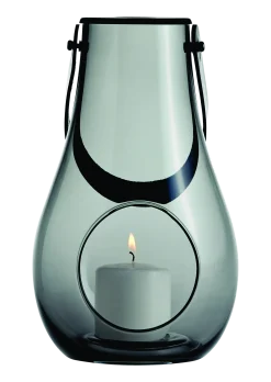 Lykt med hank Design With Light smoke 25cm
