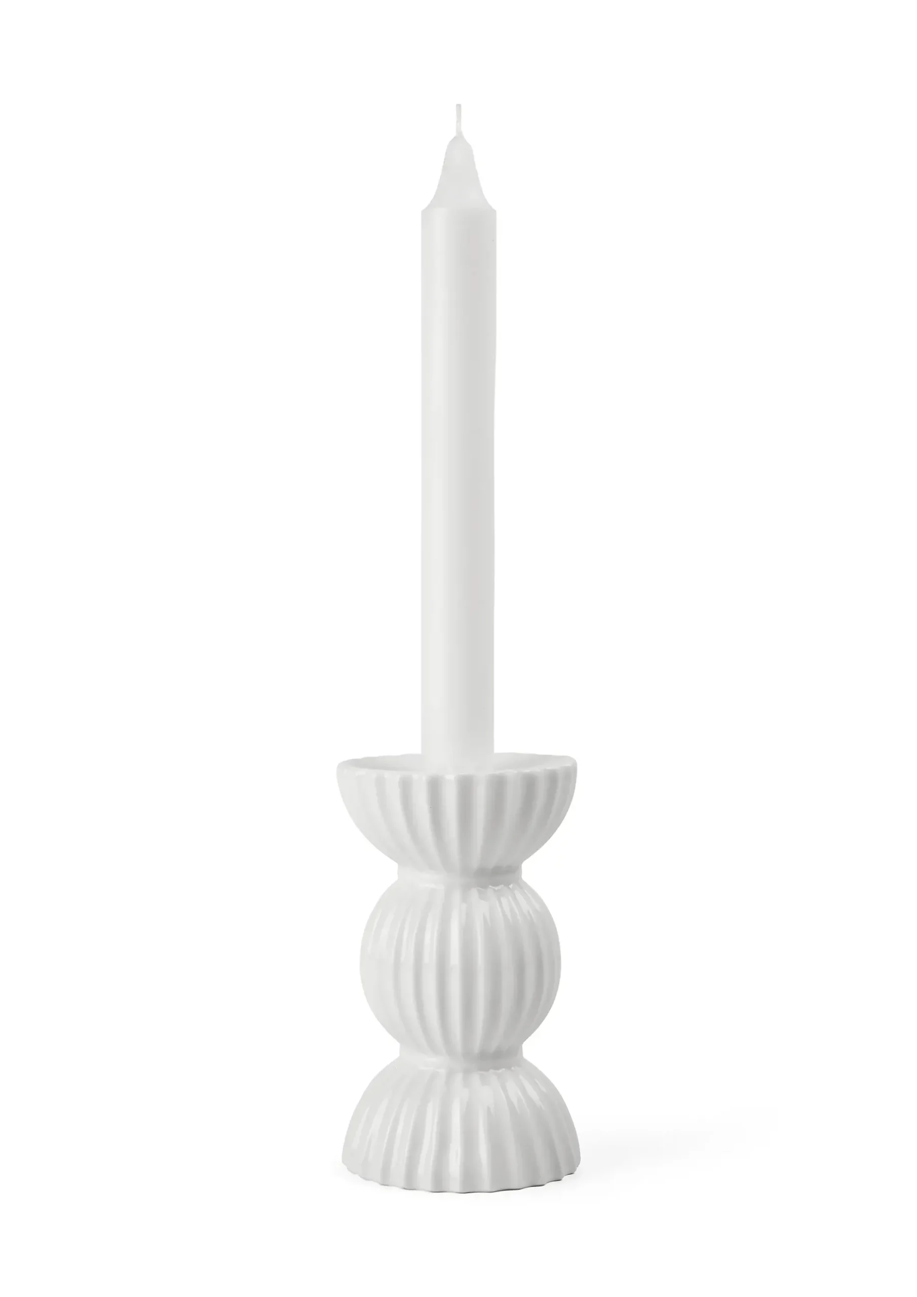 Lysestake Tura hvit 14cm