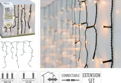 Lyslenke Extension Icicle 100ledlys varmhvit IP44 3m