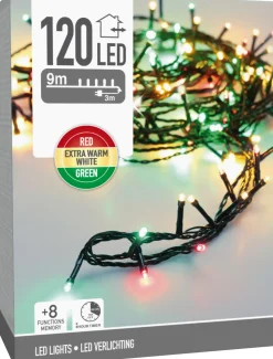 Lyslenke 120ledlys 3 farger 3m