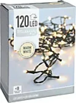 Lyslenke 120ledlys varmhvit IP44 9m