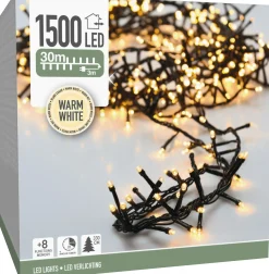 Lyslenke MicroCluster 1500ledlys varmhvit IP44 30m