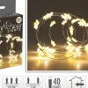 Lyslenke Silver Wire Star 40LED Varmhvit 19,5m