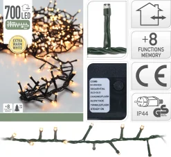 Lysslynge 700ledlys ekstra varmhvit 14m