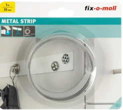 Metall-list for magneter selvklebende hvit 1m 35mm