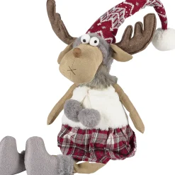 NISSE ELG SITTENDE 23X79CM RØD/BRUN