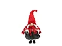 NISSE JENTE 80CM RØD/GRÅ POLYESTER