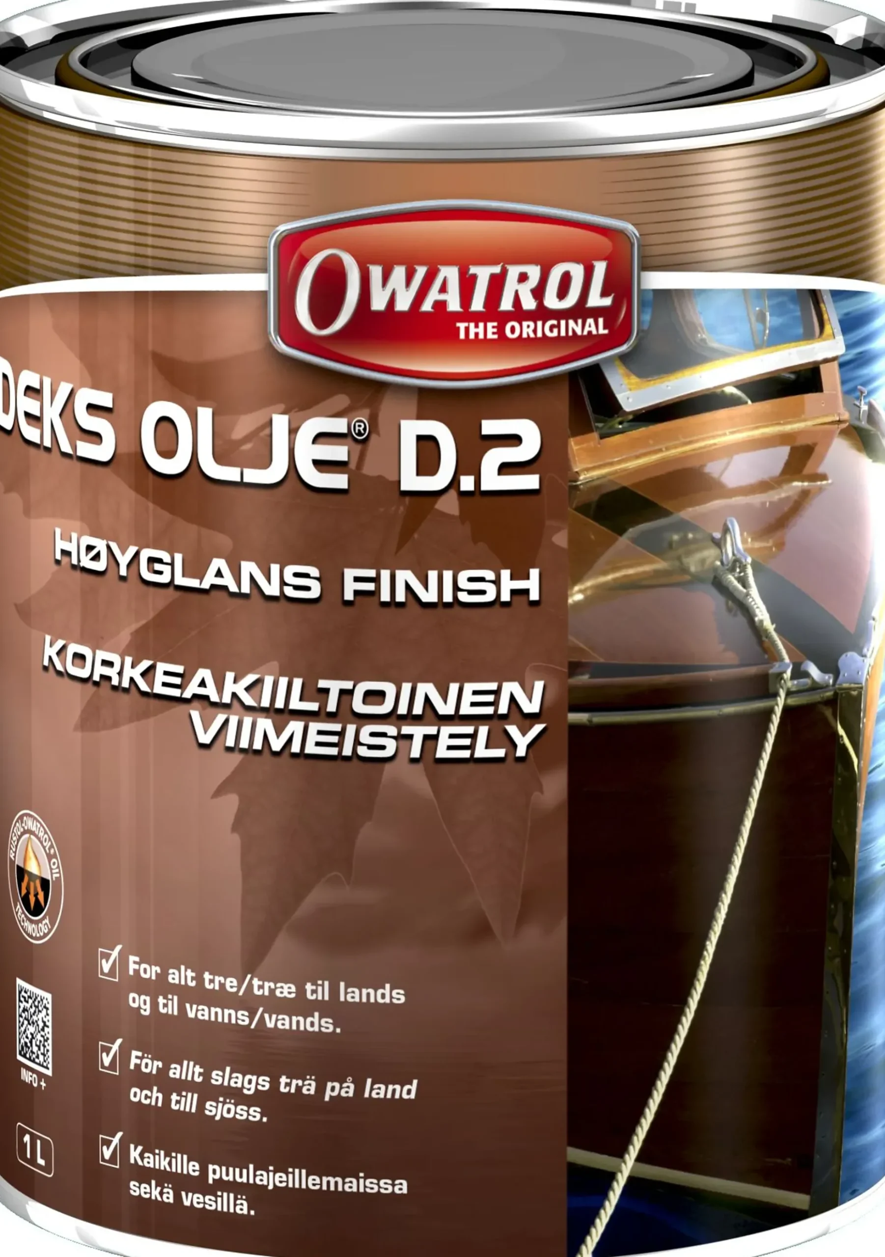 OLJE BÅT OG MØBLER HØYGLANS FINISH 1,0L OWATROL