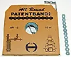 PATENTBÅND HULL 4,3MM B13MM L10M PLASTBELAGT GRÅ