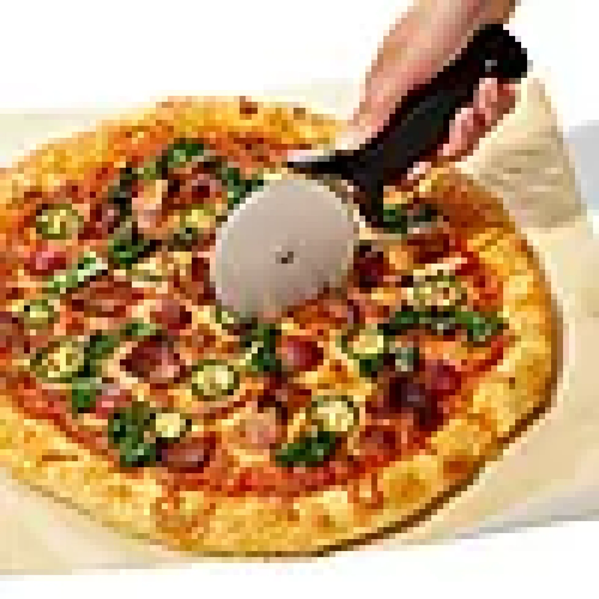 Pizzahjul i rustfritt stål med non-slip håndtak Ø9cm
