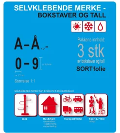 SELVKLEBENDE MERKER SOM ER VELDIG VÆRBESTANDINGE KAN BRUKES