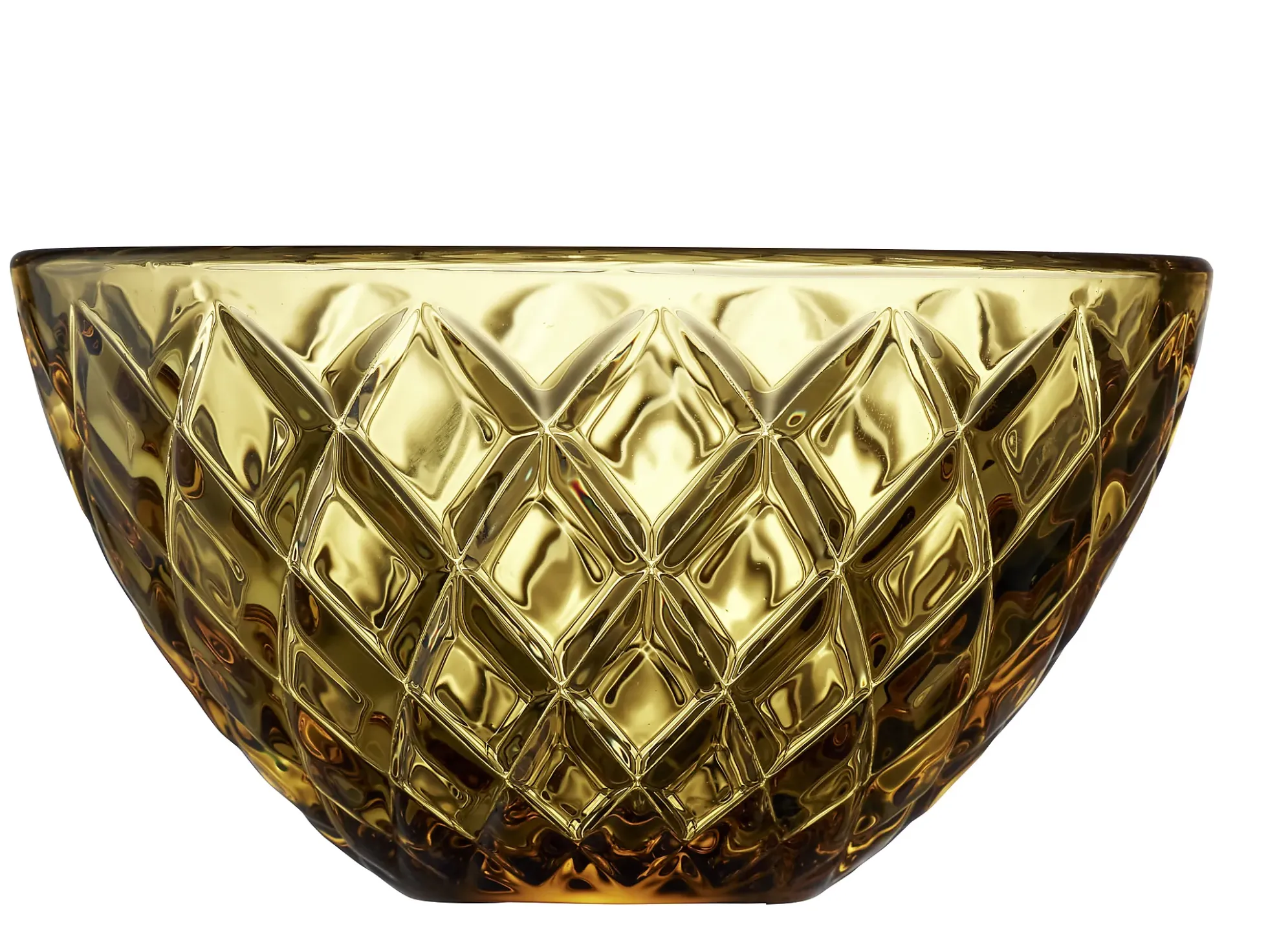 SKÅL SORRENTO 12CM 4STK AMBER GLASS