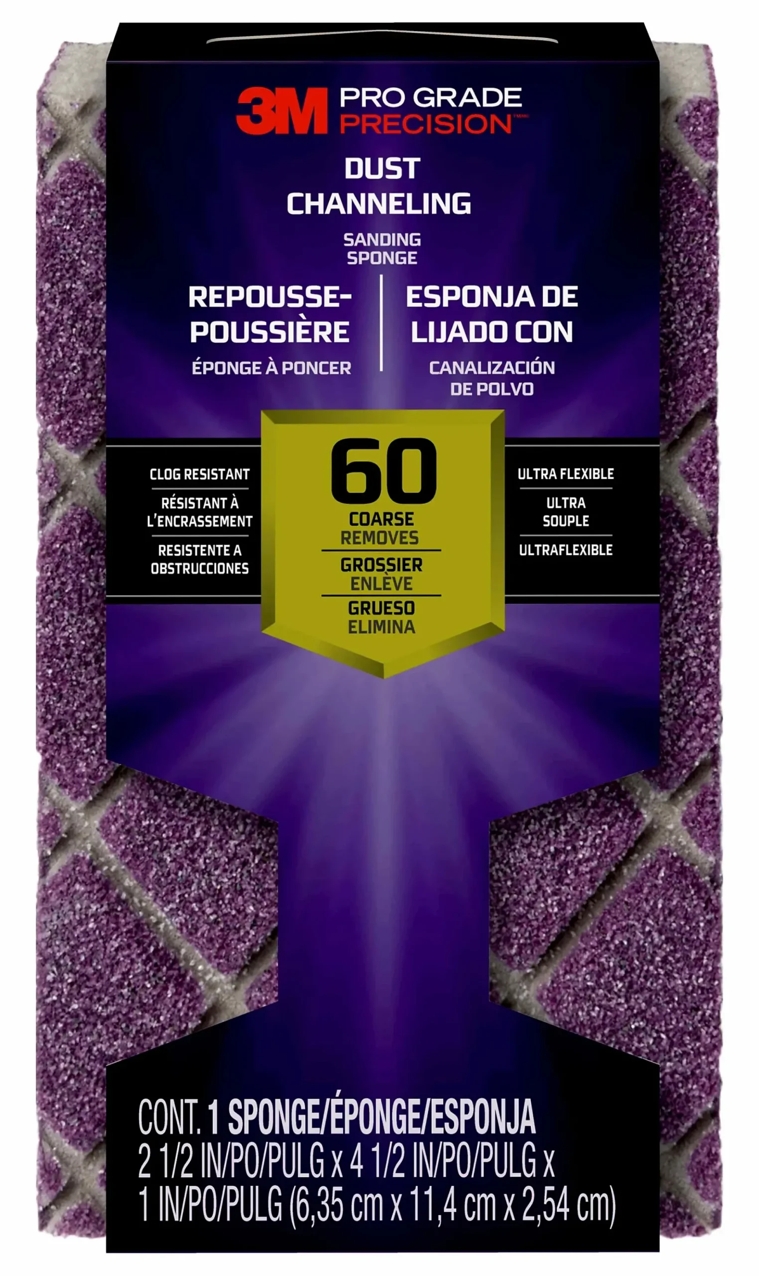 Slipesvamp PRO GRADE 60 grov korning 11,4x6,35x2,5cm