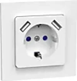 Stikkontakt 1-veis innfelt Connect 2 Home med 2xUSB