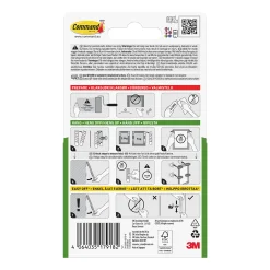 Strips for oppheng av bilder hvit mellomstor 4 par/8 strips