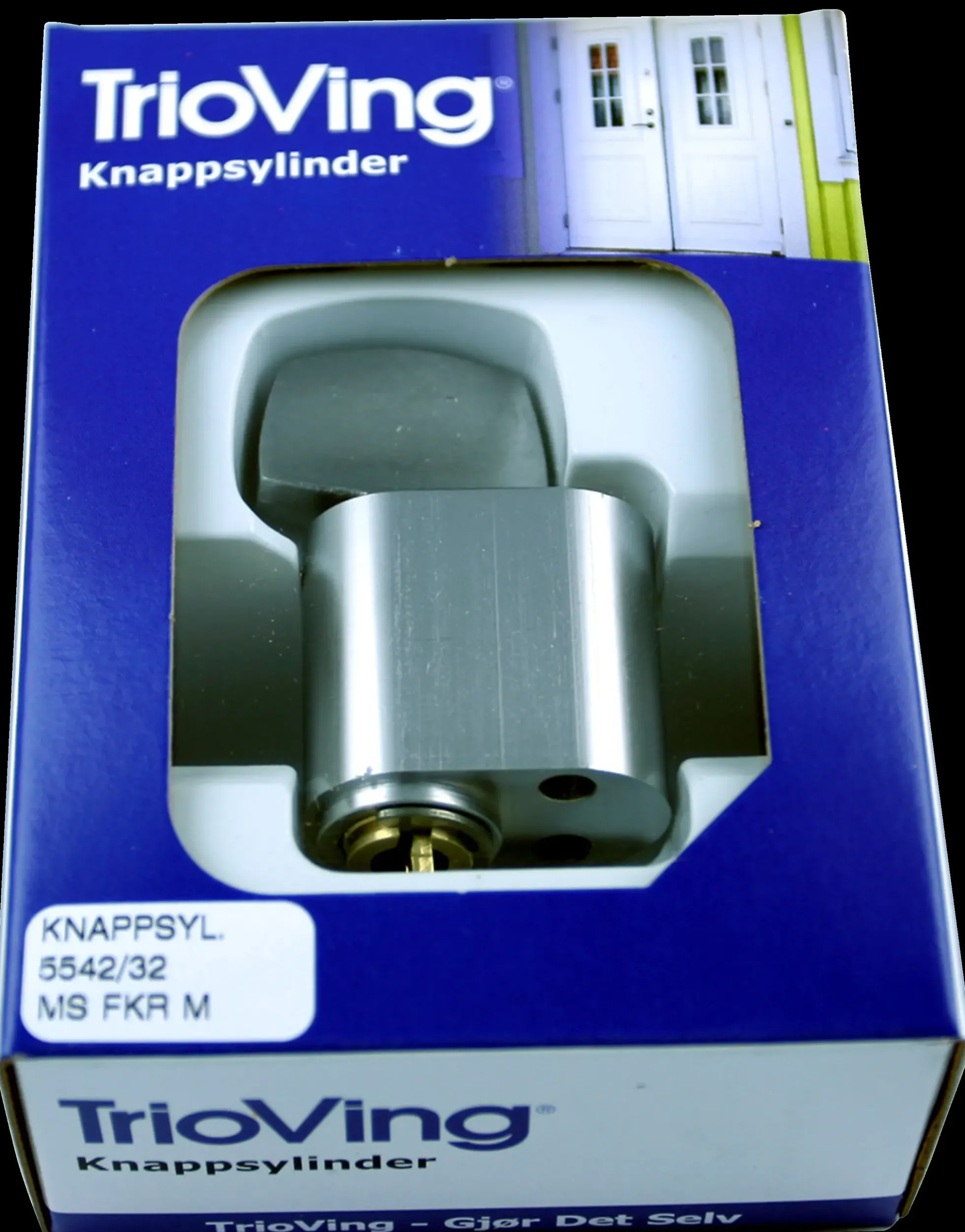 Sylinderknapp TV5542 messing forkrommet 32mm