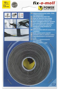 Tape selvvulkaniserende sort 19mmx10m