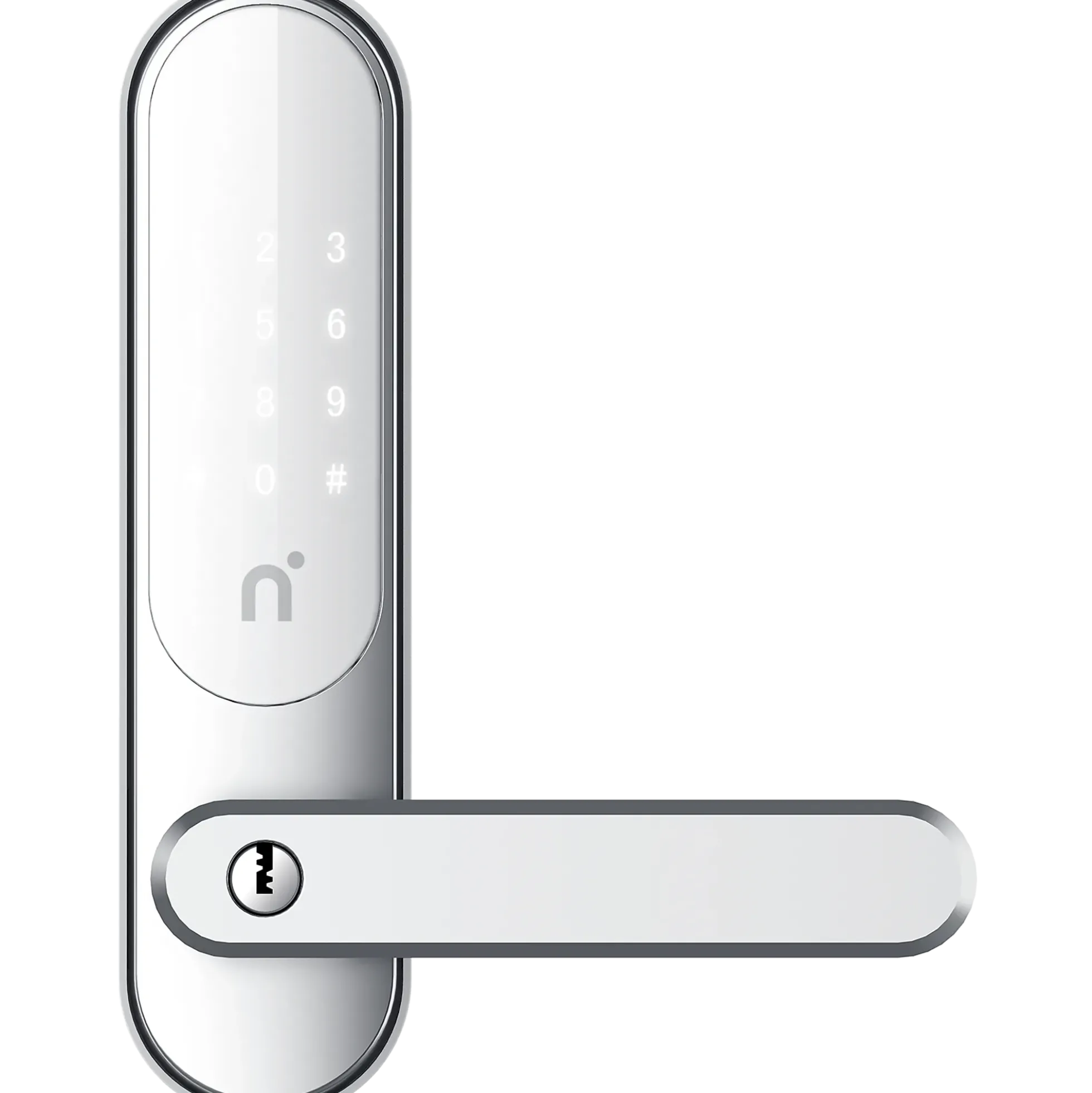 Touch Dørlås Sølv/Hvit