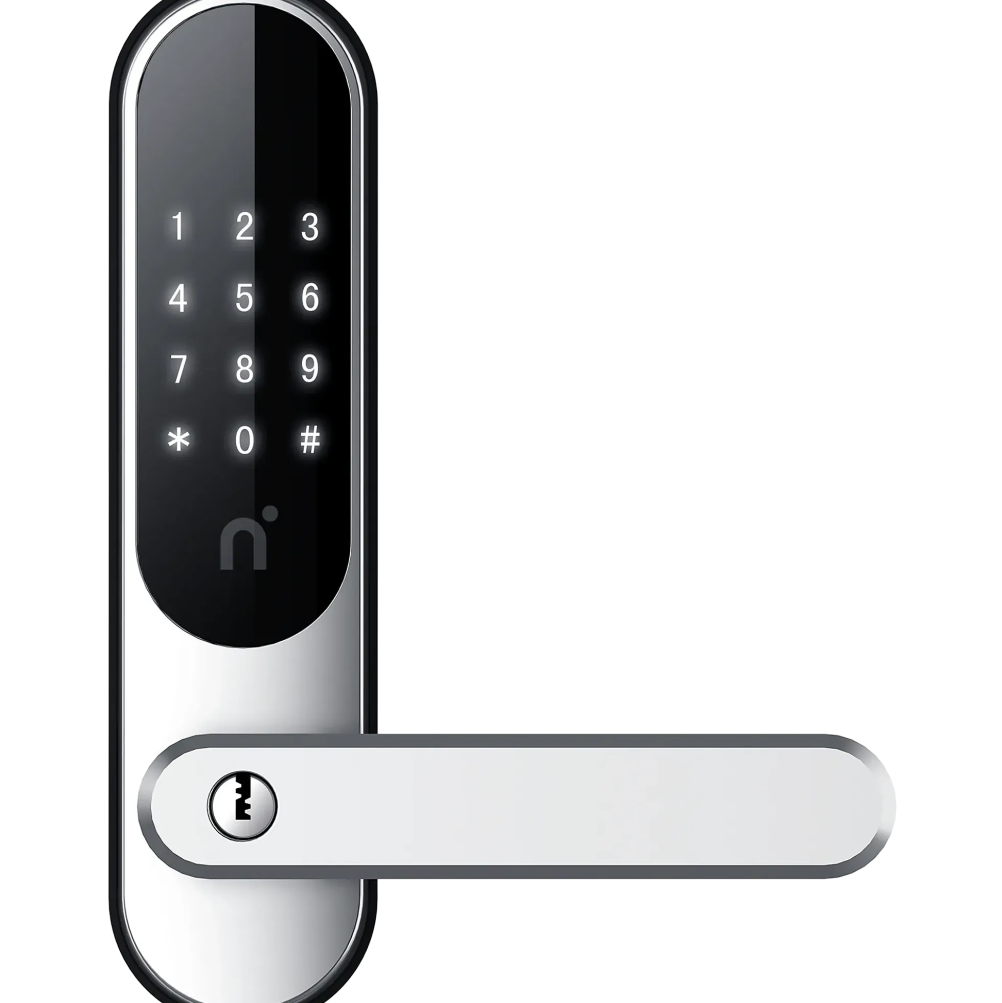 Touch Dørlås Sølv/Sort