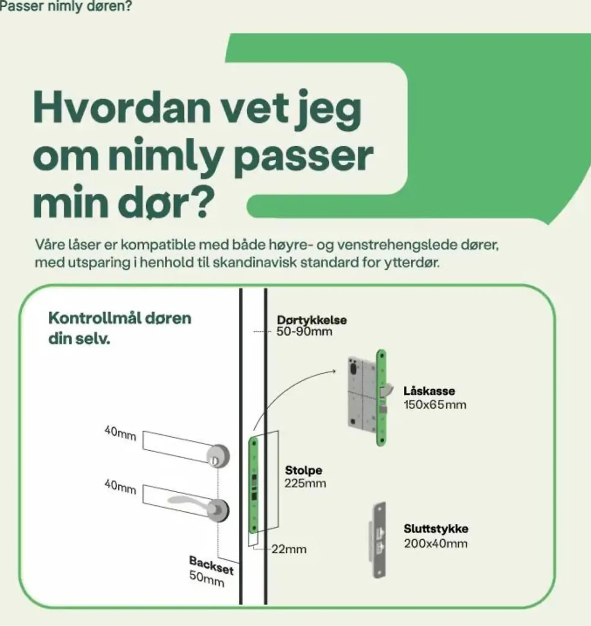 Touch Ultimate Dørlås Sort