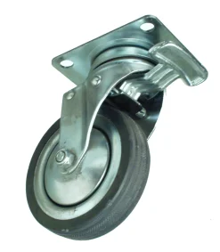 TRANSPORTHJUL Ø125MM M/PLATE OG BREMS