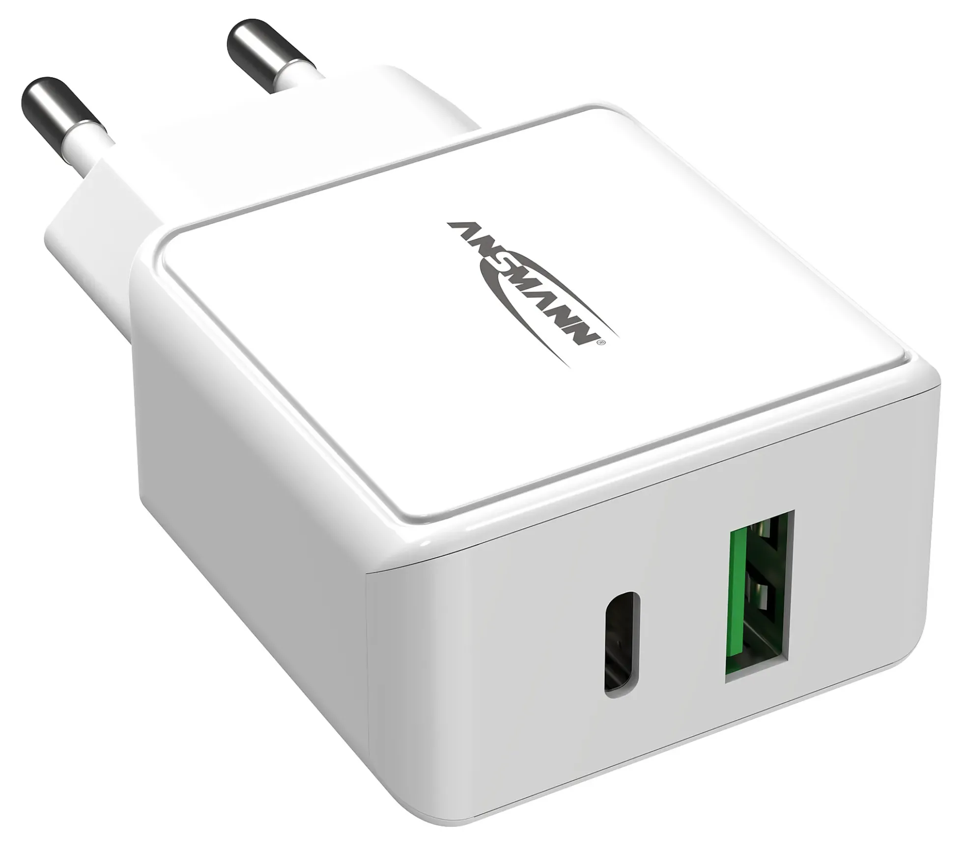 USB-lader til 220V 1xUSB og 1xUSB-C