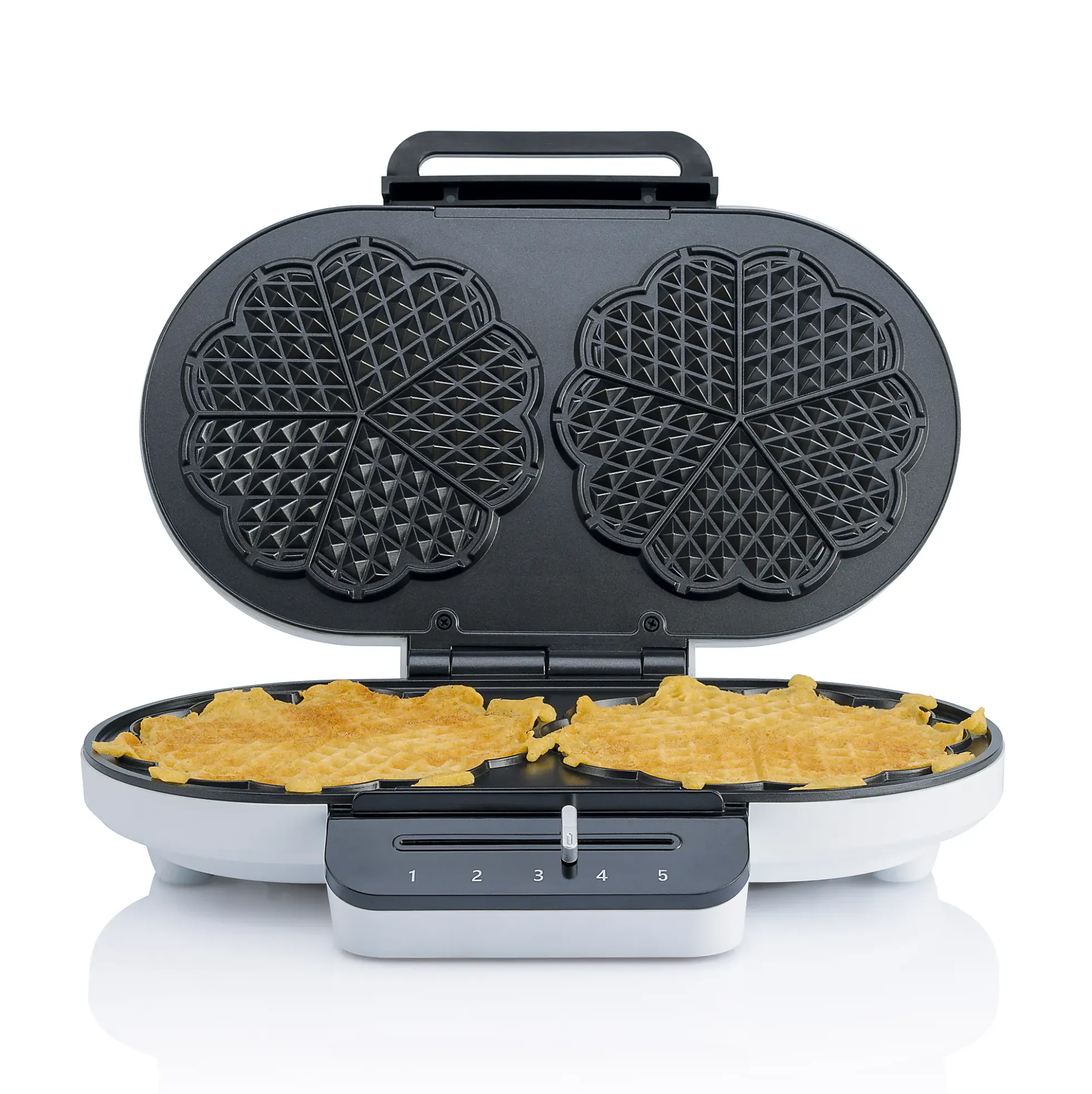 Vaffeljern dobbelt DWA-516W hvit